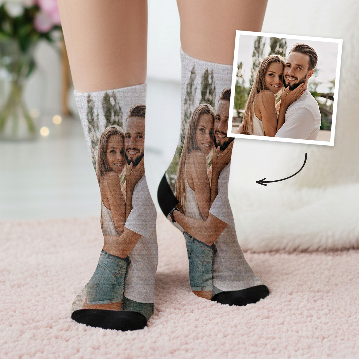 Personalisierbare Socken mit Foto