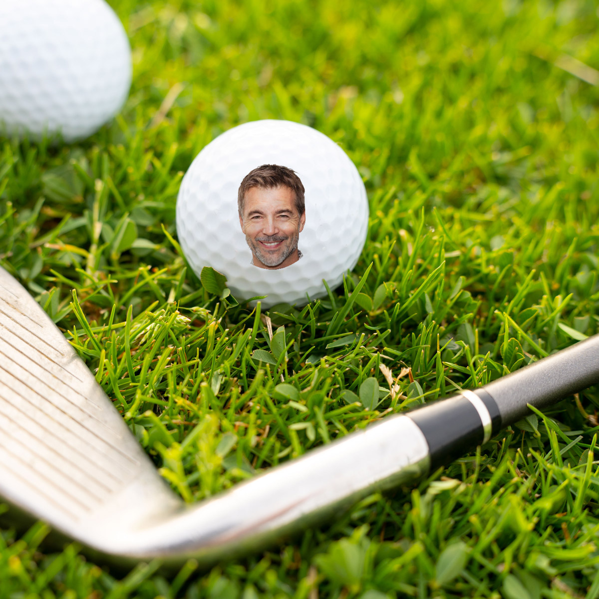 Personalisierbare Golfbälle mit Gesicht