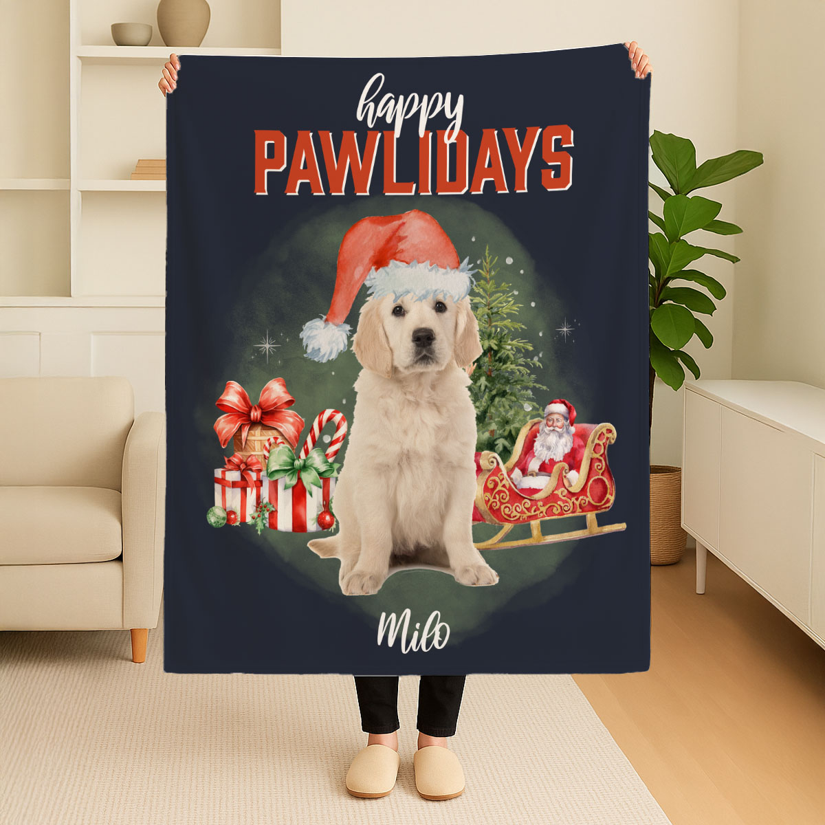 Personalisierbare Bootleg Weihnachtsdecke mit Haustier, Fotogeschenk, Witzige Geschenke, Romantische Geschenke, Hochzeitsgeschenk, Kleine Geschenke, 