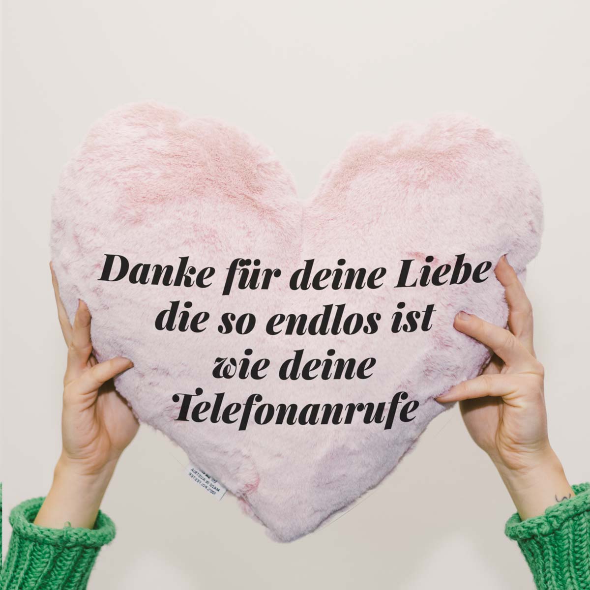 Personalisierbares Plüsch Herzkissen mit Foto