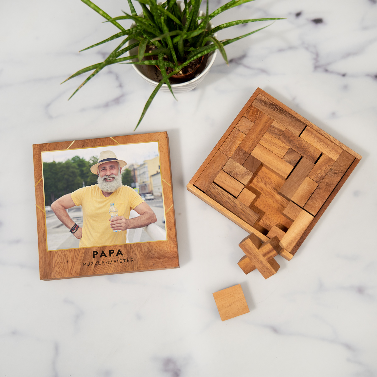 Personalisierbares Denkspiel mit Foto und Text