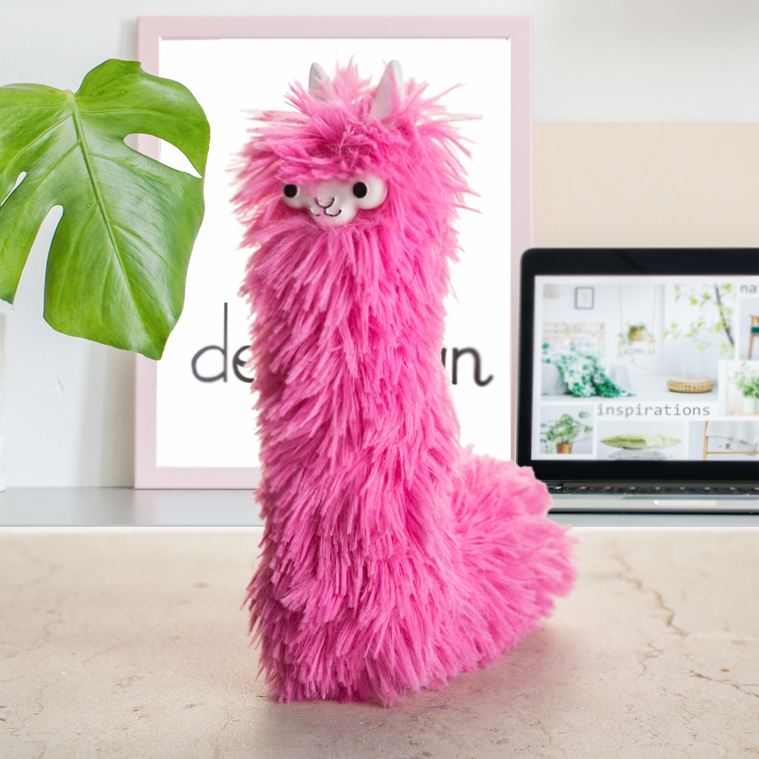 Lama Staubwedel in Pink
