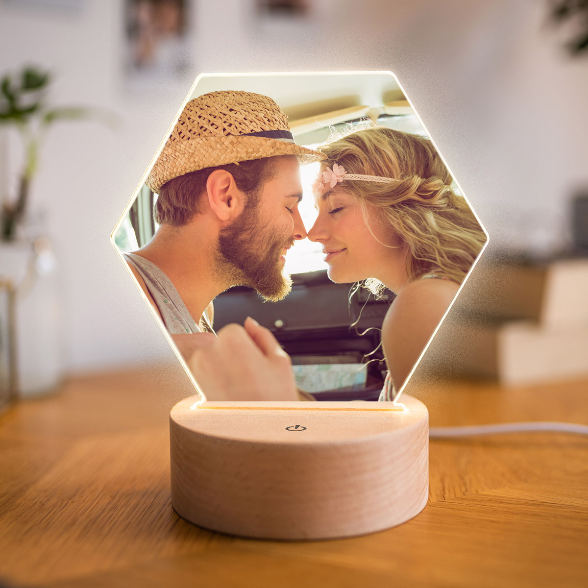 Personalisierbare LED-Lampe mit Foto