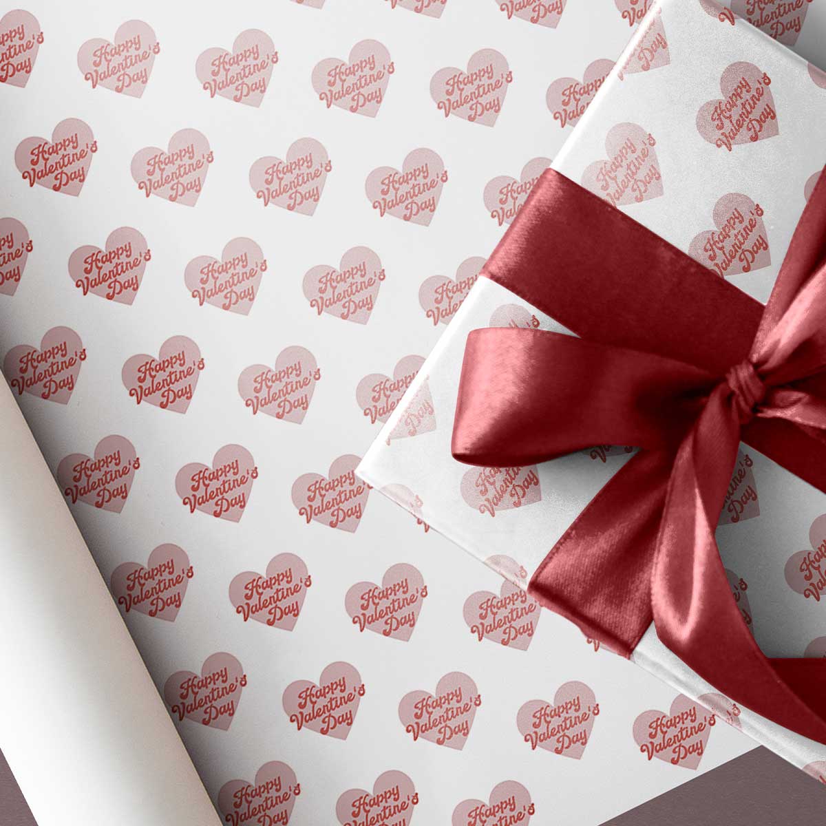 Personalisierbares Geschenkpapier mit Text und Hintergrund