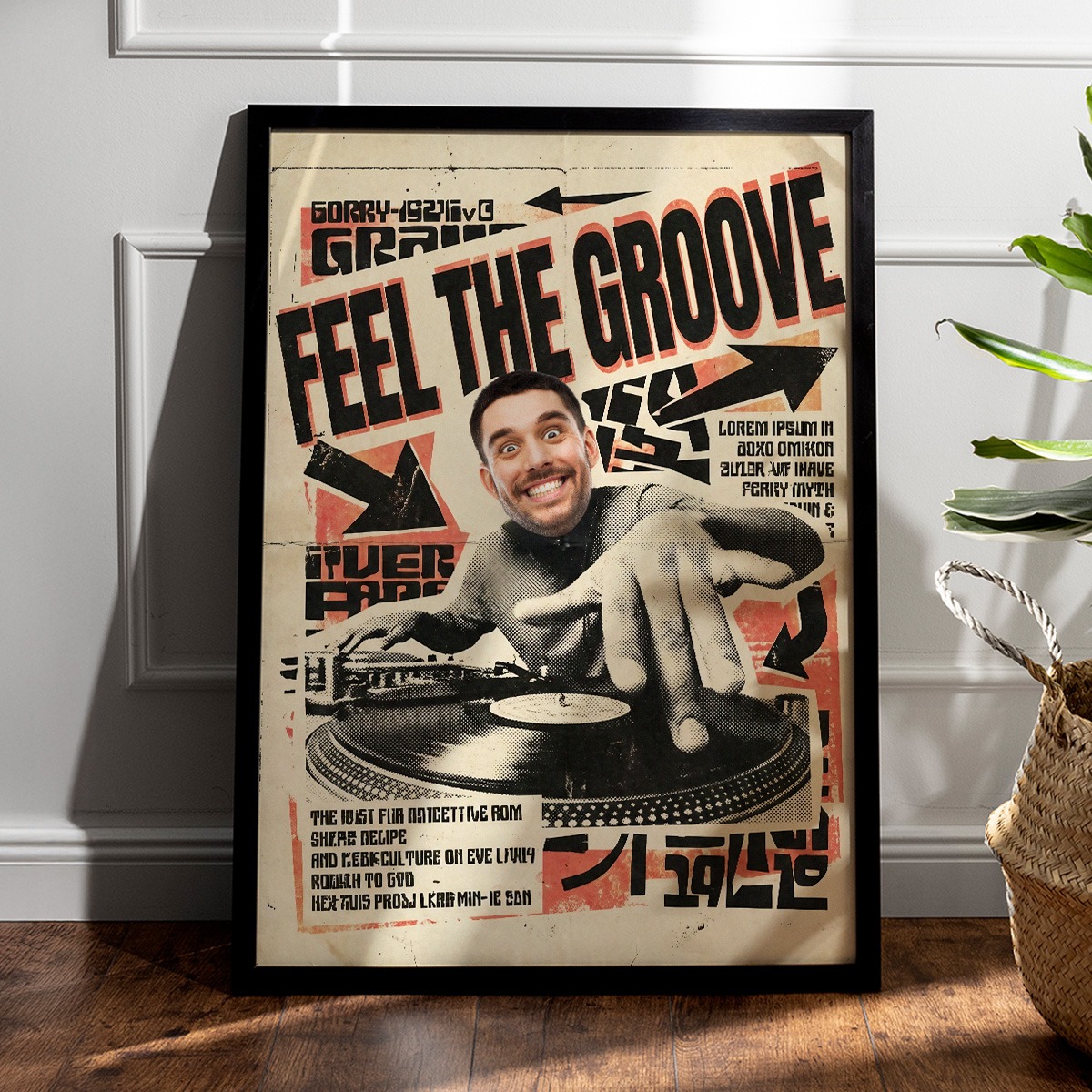 Personalisierbares Poster 90er DJ mit Foto, Romantische Geschenke, Hochzeitsgeschenk, Kleine Geschenke, Geschenk, Geschenkidee