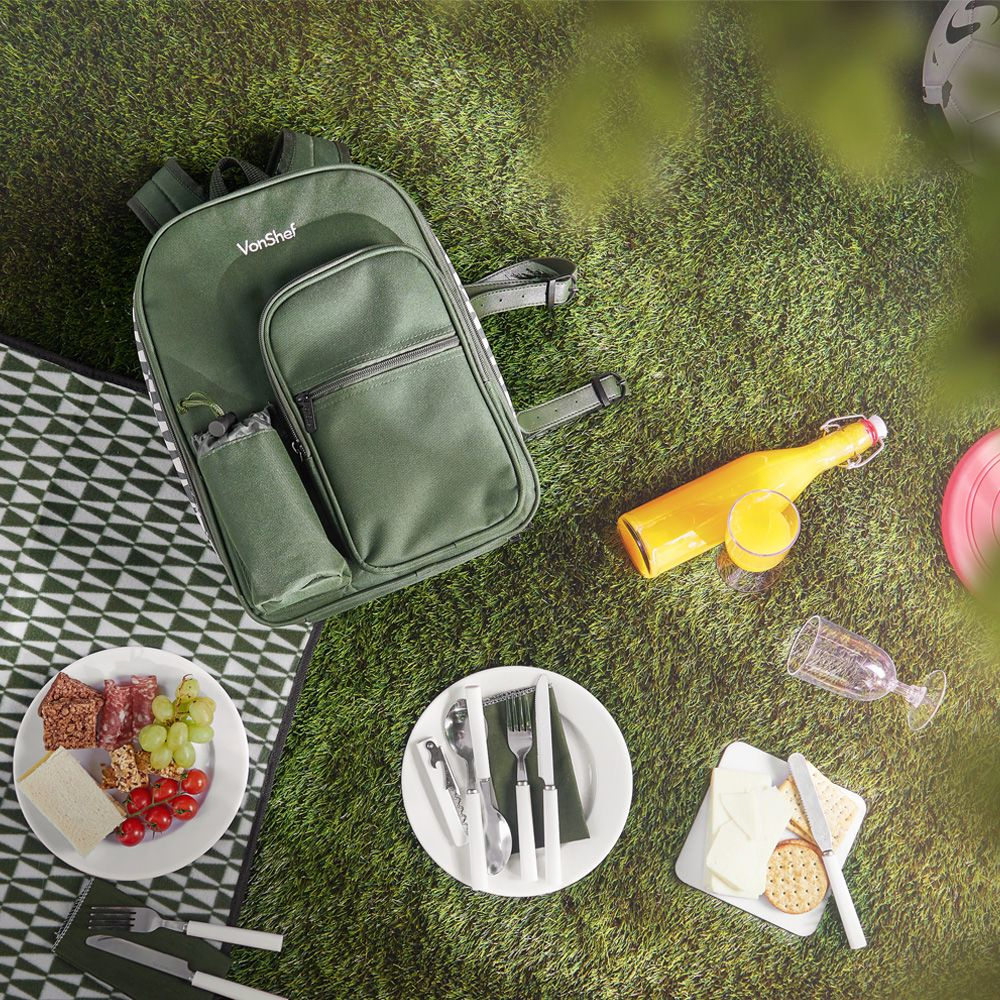 Der grüne Picknick-Rucksack