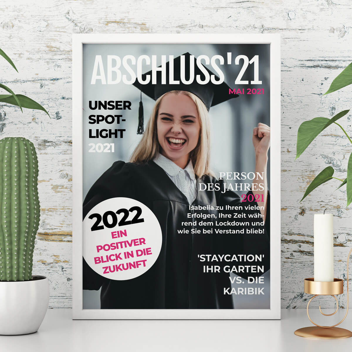 Personalisierbares Poster als Magazin-Cover