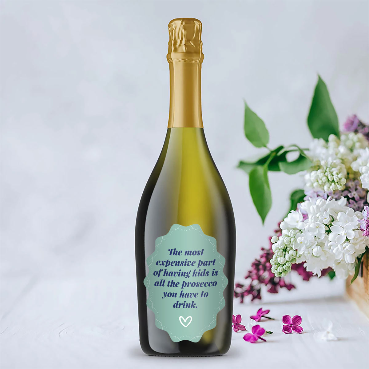 Personalisierbarer Prosecco mit Text