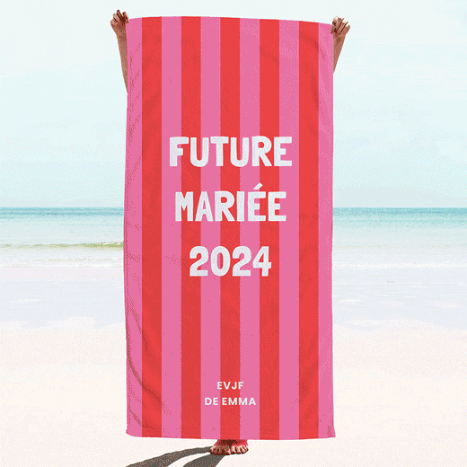 Serviette personnalisée rétro avec texte