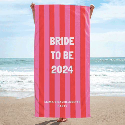 Gepersonaliseerde retro handdoek met tekst