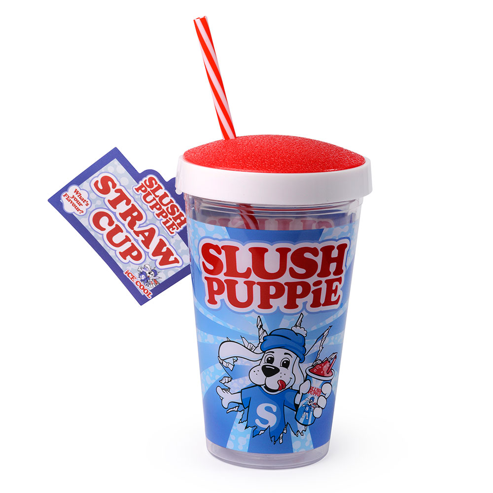 Slush Puppie Becher mit Trinkhalm