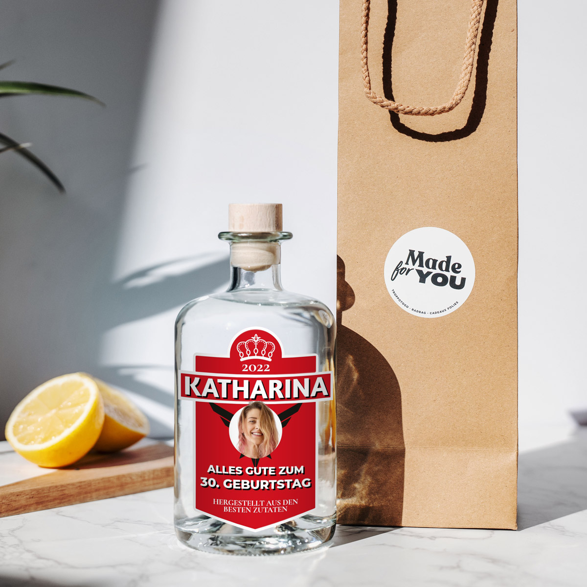 Personalisierbarer Wodka mit Foto und Namen