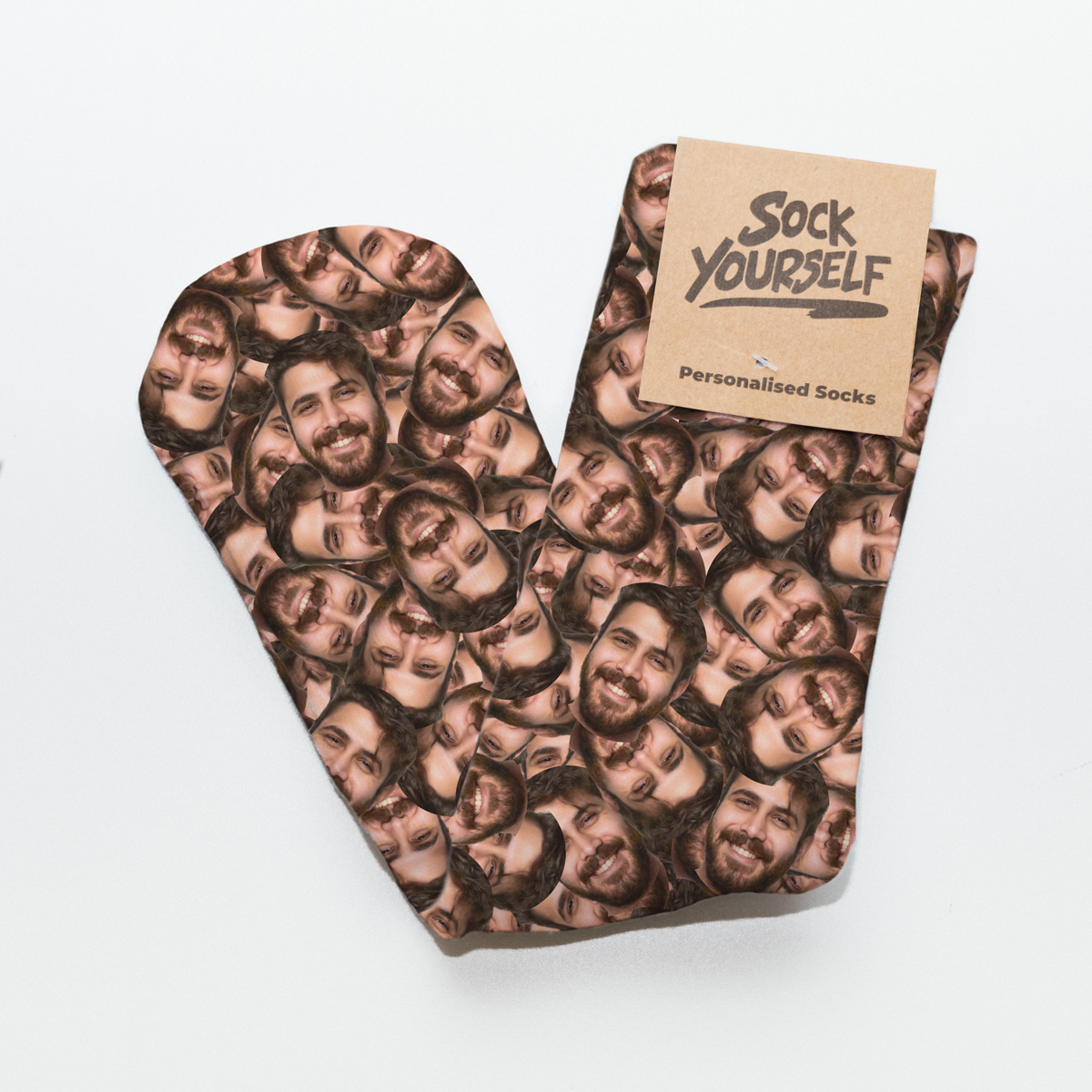 Personalisierbare Socken mit Gesicht