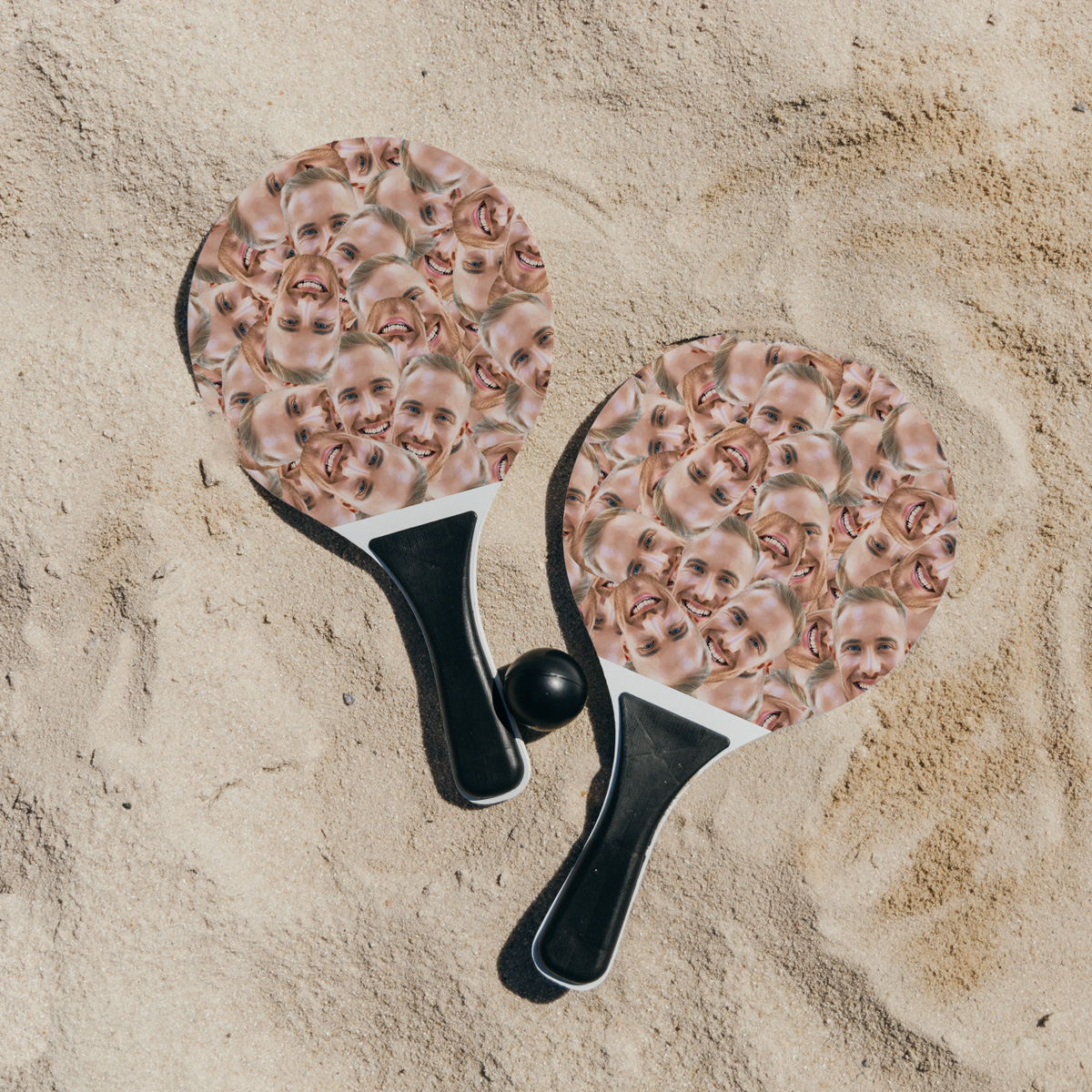Personalisierbares Strandtennis Set mit Gesicht