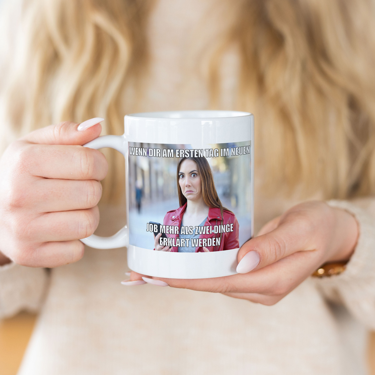 Personalisierbare Meme-Tasse