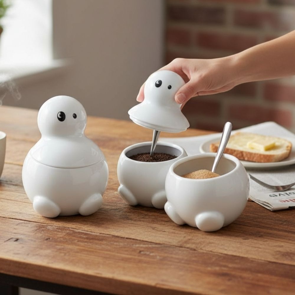 Tom, Dick und Harry Küchengefäße für Kaffee, Tee und Zucker