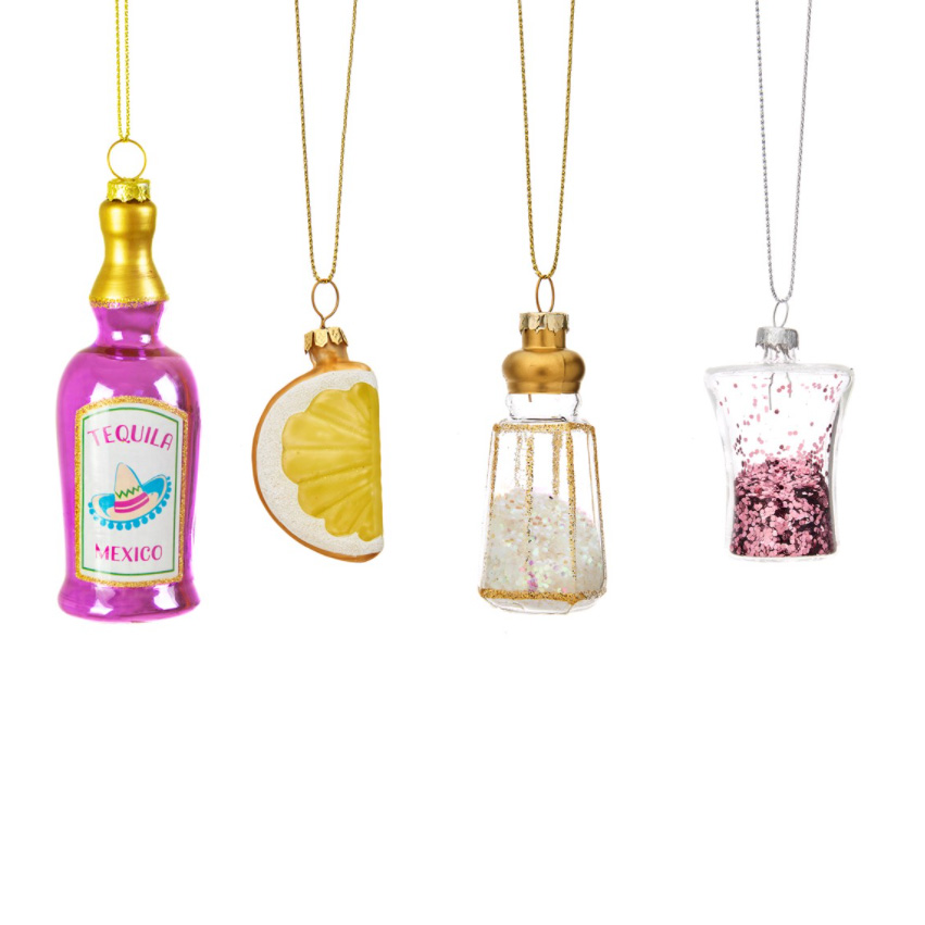 Tequila Weihnachtsbaum-Deko 4er-Set