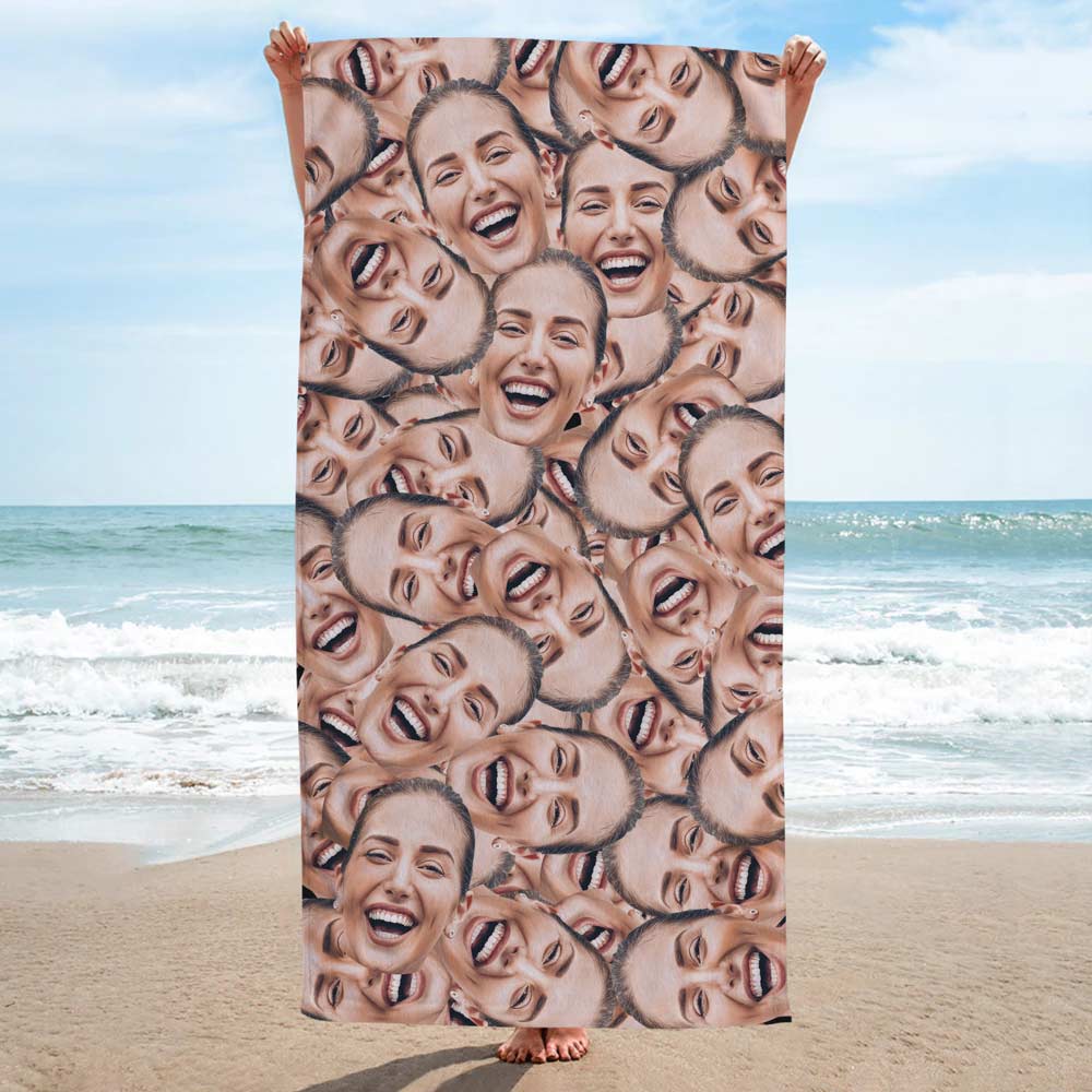 Personalisierbares Handtuch mit Gesicht