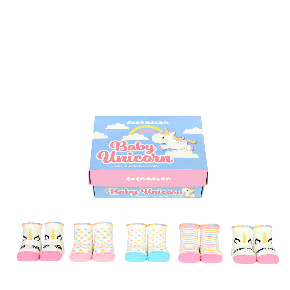 Einhorn Baby-Socken 5er-Set