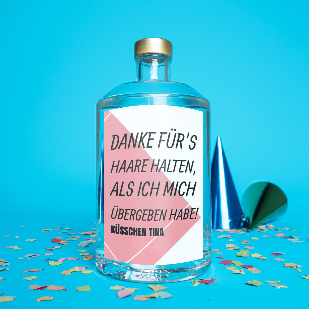 Personalisierbarer Wodka mit Text