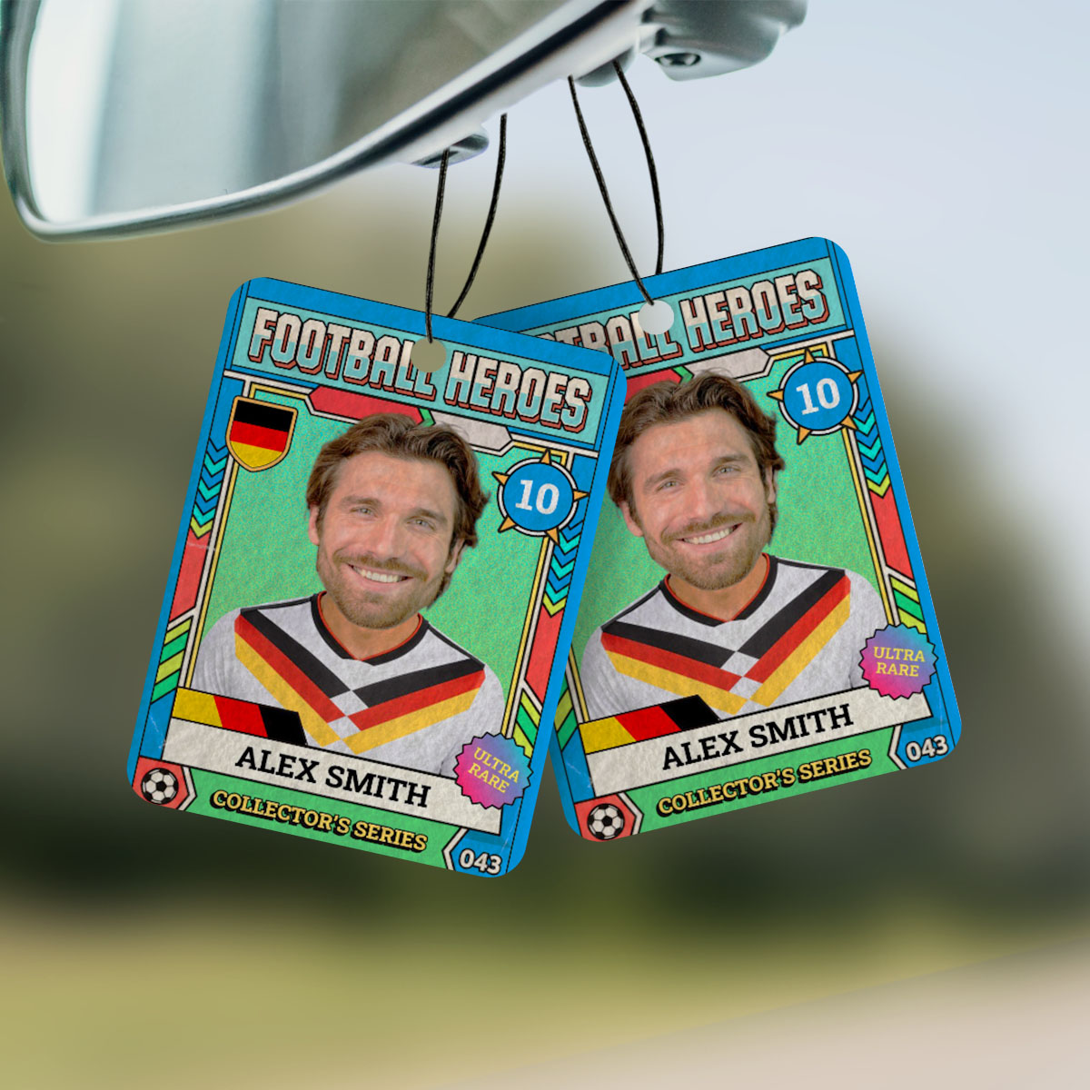 Personalisierbarer Duftbaum WM Sammelsticker mit Foto, Fotogeschenk, Witzige Geschenke, Romantische Geschenke, Hochzeitsgeschenk, Kleine Geschenke,