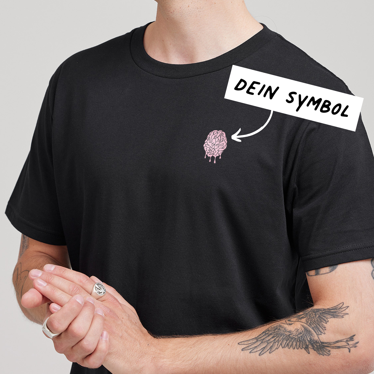 Männer - Besticktes T-shirt mit Personalisierung