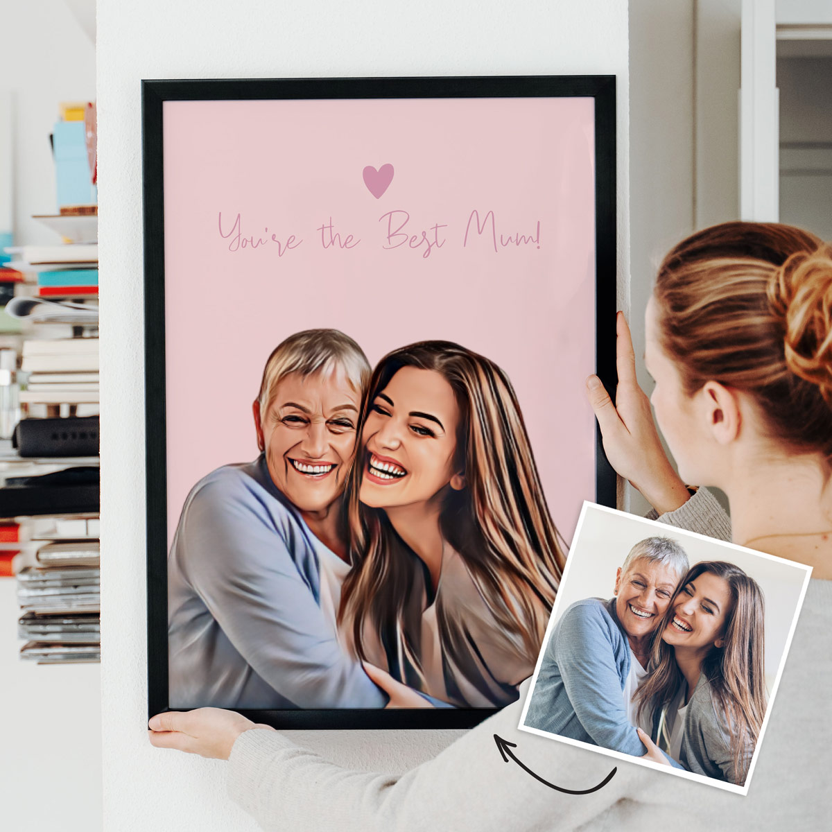 Personalisierbares Comic Poster Muttertagsgeschenke personalisierters Comic Poster