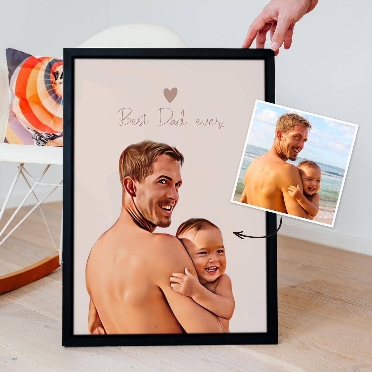 Personalisierbares Comic Poster Vatertagsgeschenke personalisierbares Comic Poster