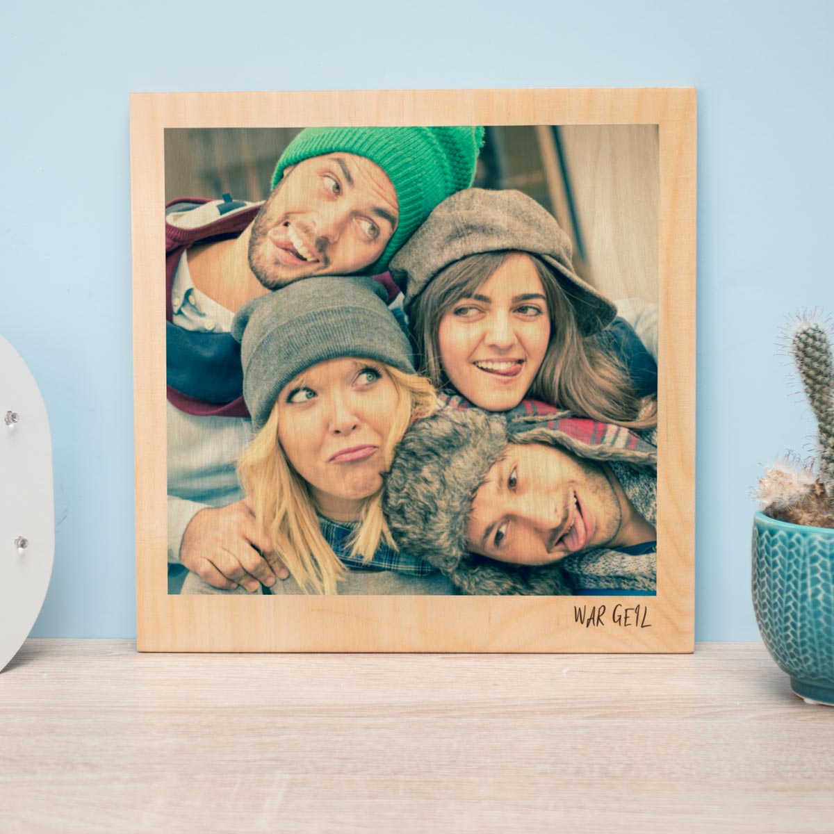 Personalisierbares Holzbild im Polaroid-Look Weihnachtsgeschenke für Frauen personalisierbares Holzbild