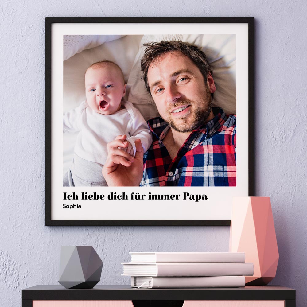 Personalisierbares Poster mit Foto und Text vatertagsgeschenk personalisierbares poster
