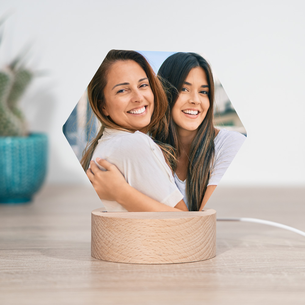 Personalisierbare LED-Lampe mit Foto Muttertagsgeschenke personalisierte LED Leuchte mit Fotos
