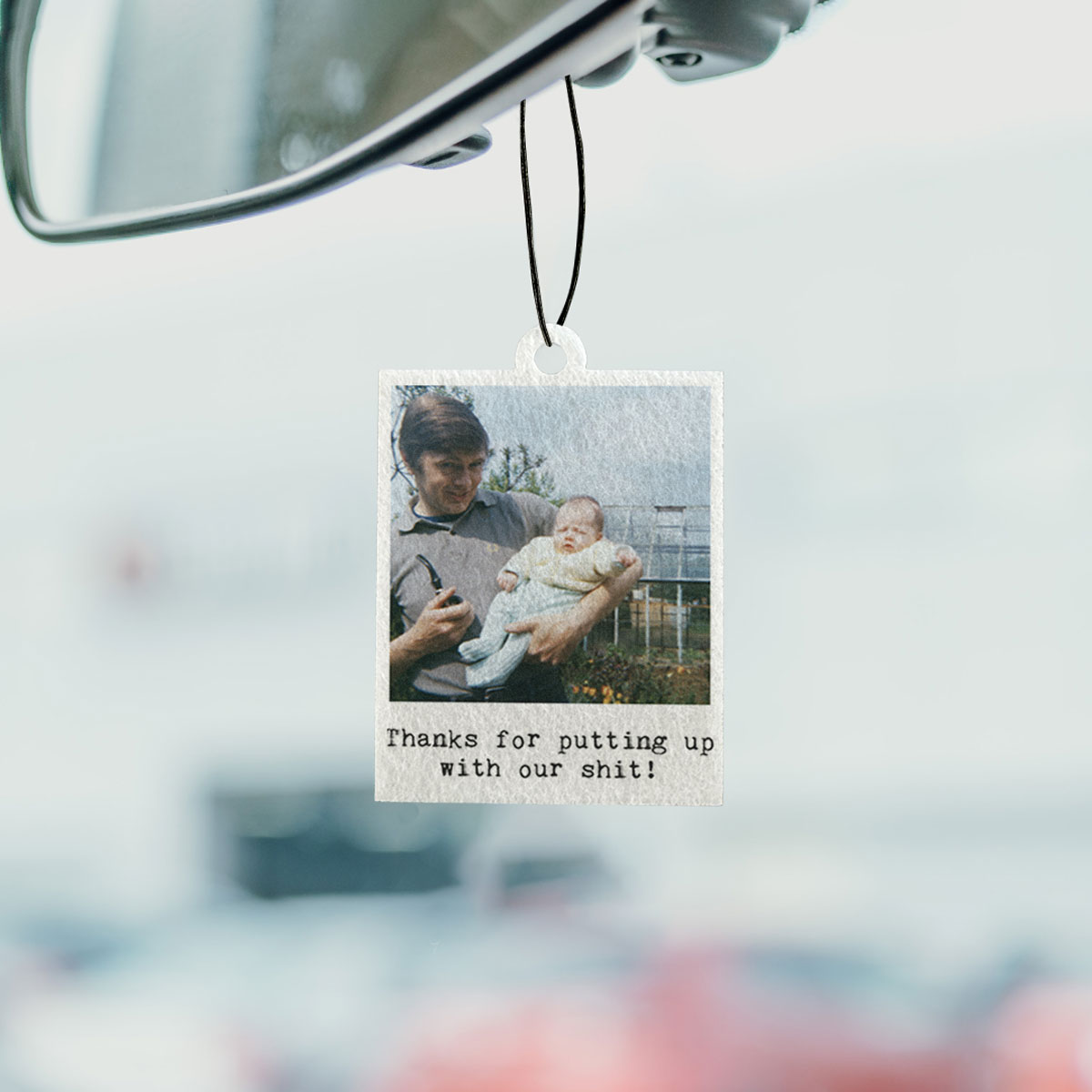 Personalisierbarer Duftbaum 2er Set im Polaroid-Look Vatertagsgeschenke personalisierbarer Duftbaum