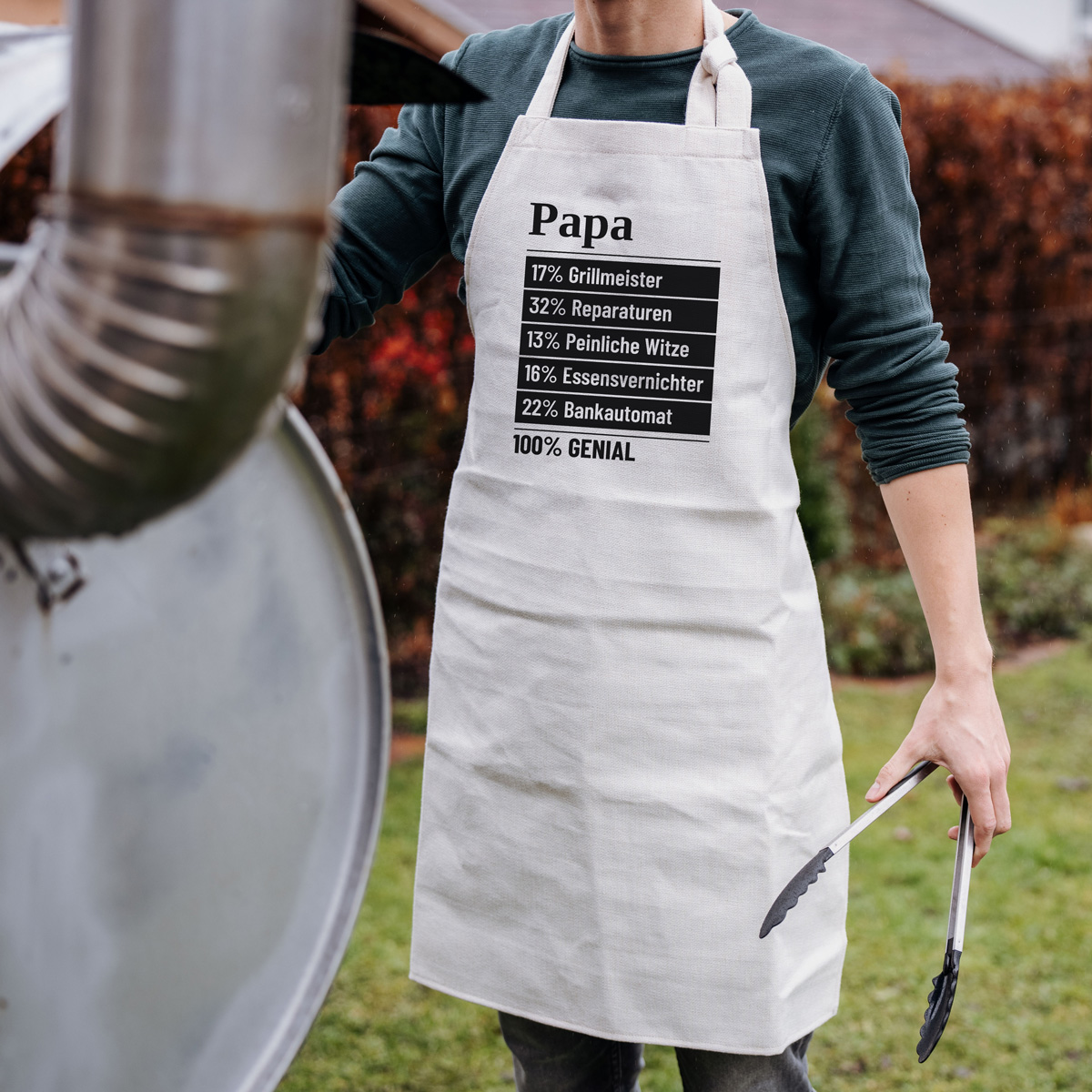 Personalisierbare Küchenschürze 100 Prozent Vatertagsgeschenke Grillschürze zum Vatertag