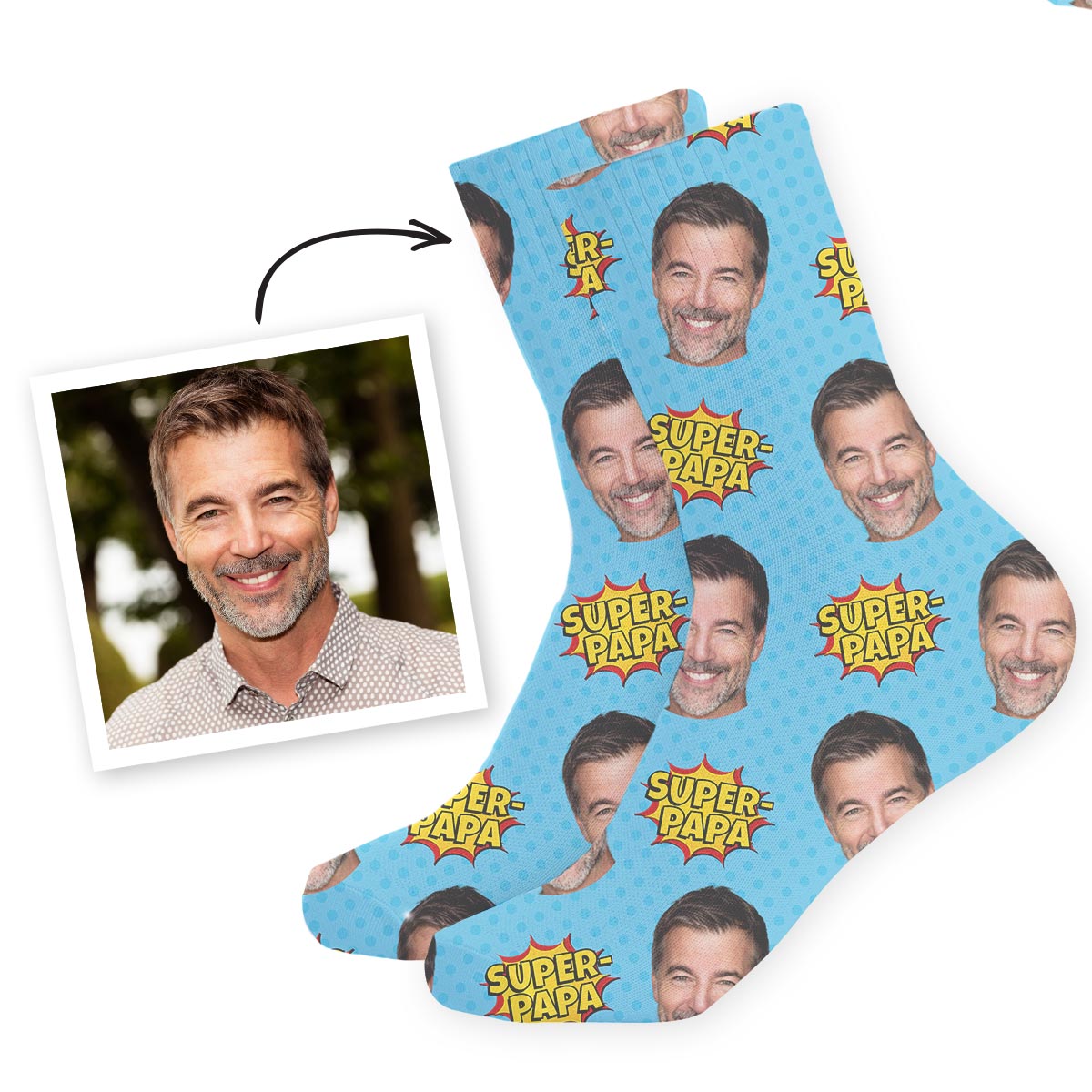 Personalisierbare Socken für Mama oder Papa Vatertagsgeschenke personalisierte Socken