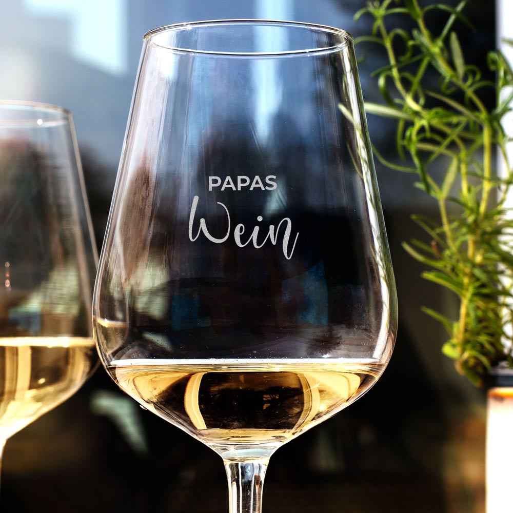 Vatertagsgeschenke personalisierbares Weinglas