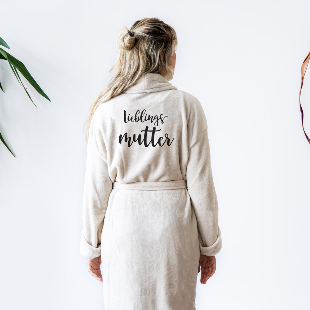 Personalisierbarer Bademantel mit Name Geschenke für Mama Personalisierbarer Bademantel mit Name