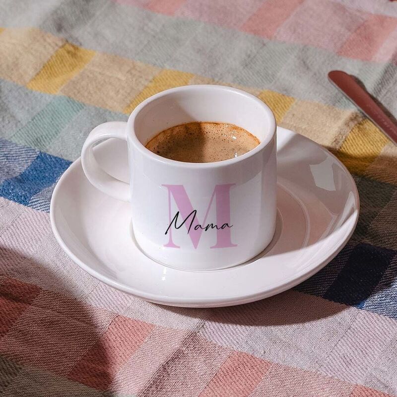 Personalisierbare Espresso Tasse mit Monogramm
