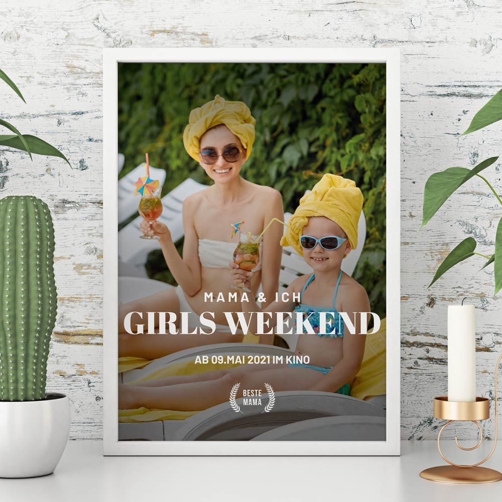 Personalisierbares Filmposter Geschenke für Mama Personalisierbares Poster im Kinoplakat-Stil