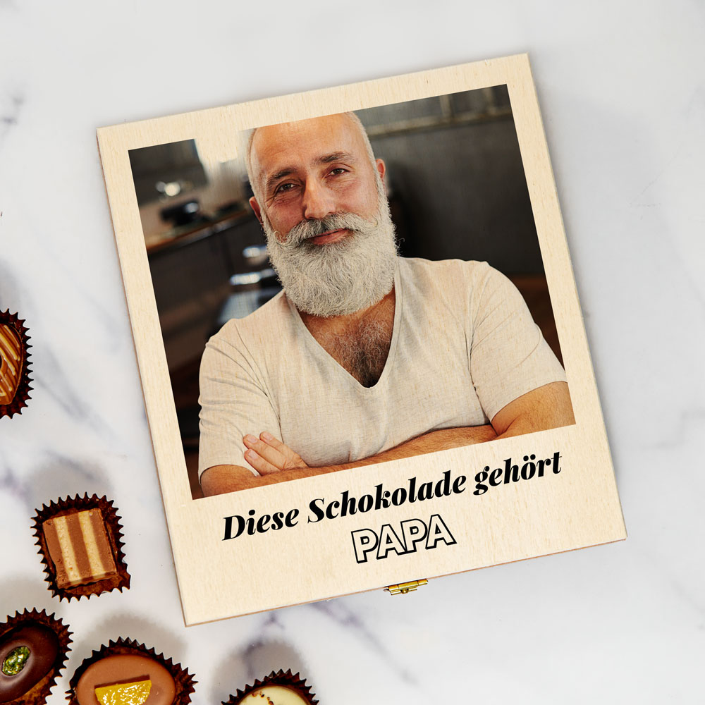 Geschenke zum Vatertag personalisierbare Pralinenbox mit Foto Geschenke zum Vatertag personalisierbare Pralinenbox mit Foto