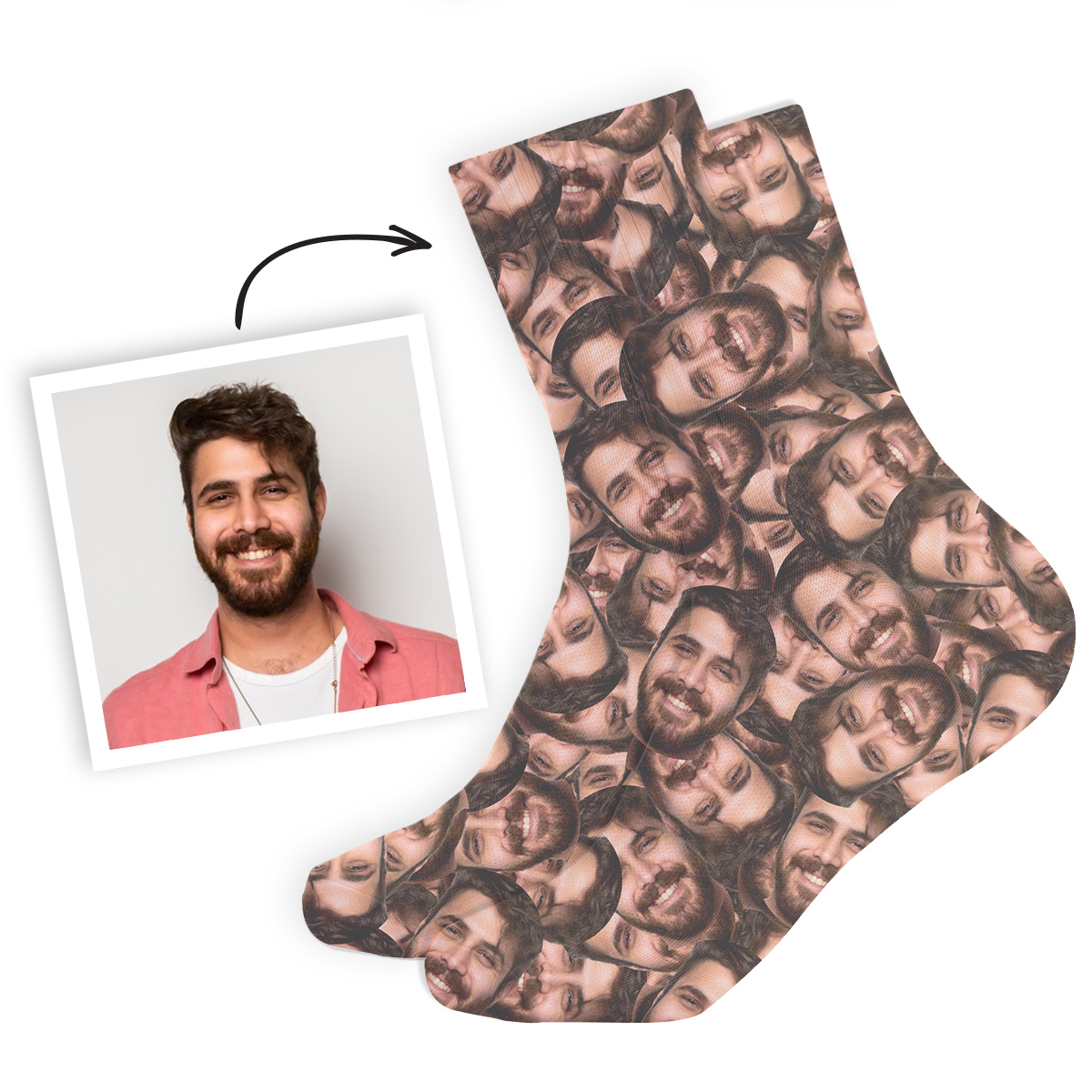 Geschenke für Männer Personalisierbare Socken mit Gesicht