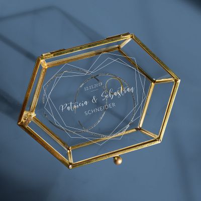 Personalisierbare Glasbox zur Hochzeit Personalisierbare Glasbox zur Hochzeit