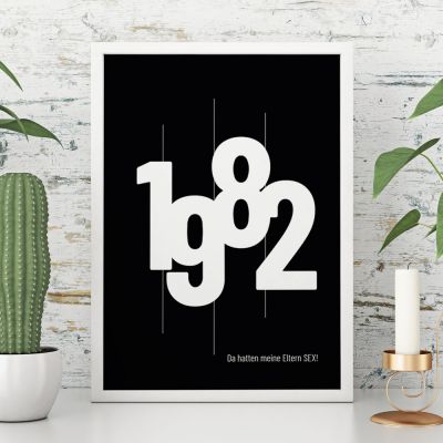 Personalisierbares Poster mit Geburtsjahr Personalisierbares Poster mit Geburtsjahr