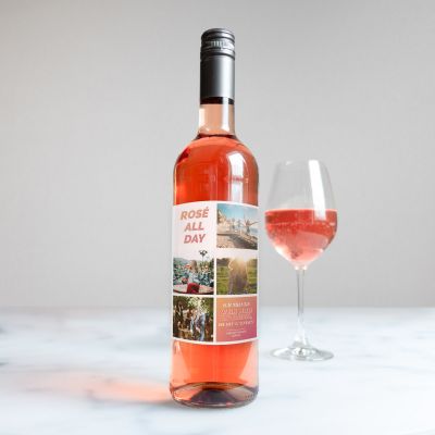 Personalisierbarer Wein mit 4 Bildern und Text Personalisierbarer Wein mit 4 Bildern und Text
