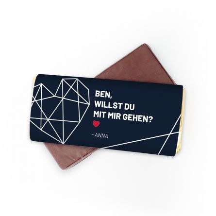 Personalisierbare Schokolade mit Text