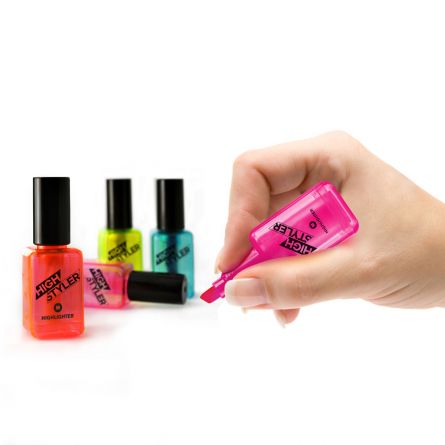 Textmarker im Nagellackdesign