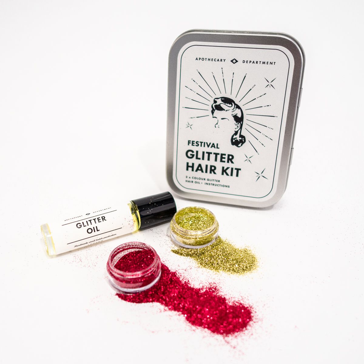 glitzer sets fur die haare