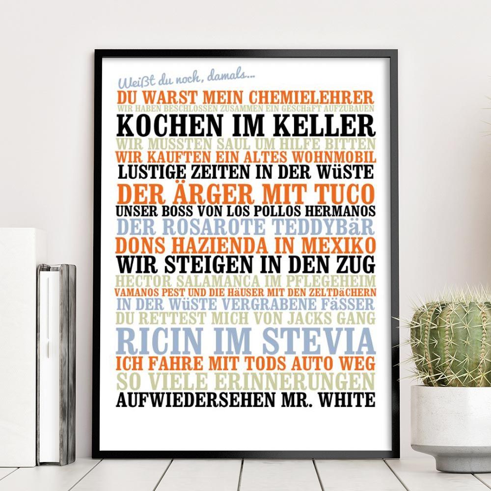Weißt Du Noch Damals Personalisiertes Poster
