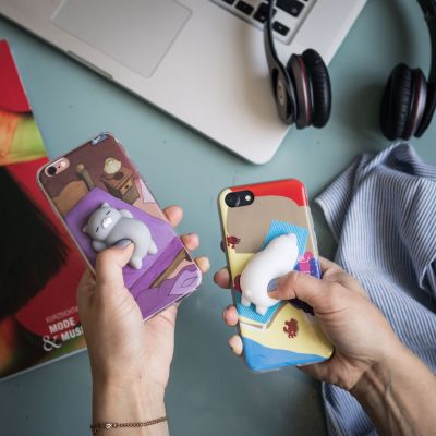 Gadgets - Tierchen zum Drücken mit Hülle fürs iPhone