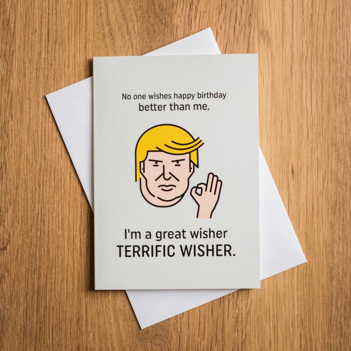 terrific trump geburtstagskarte geburtstags karte