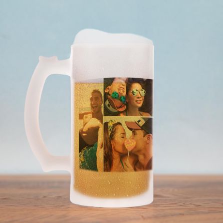 Bierkrug mit 5 Bildern